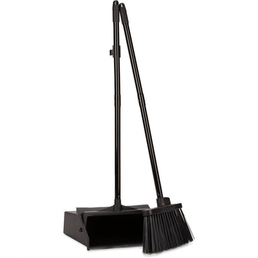 Dust Pan & Lobby Broom- Carlisle - Upright 36", Black