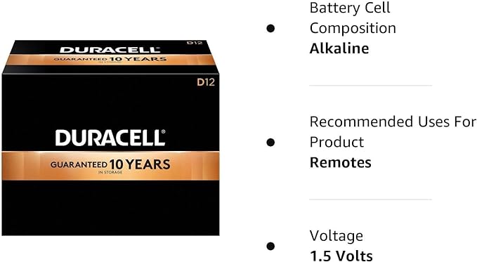 Battery - Duracell-D - 12 Pack