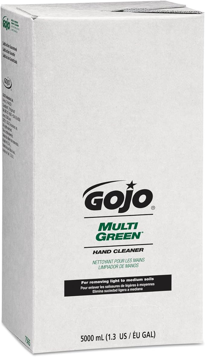 GOJO 7565-02 Multi Green® Hand Cleaner 5000 ML Refill, Liquid, Green, Citrus Scent, Multi-Purpose, (2/CS)