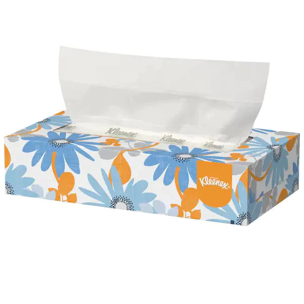 Kleenex White 2-Ply Facial Tissues 125/Box 12/Carton