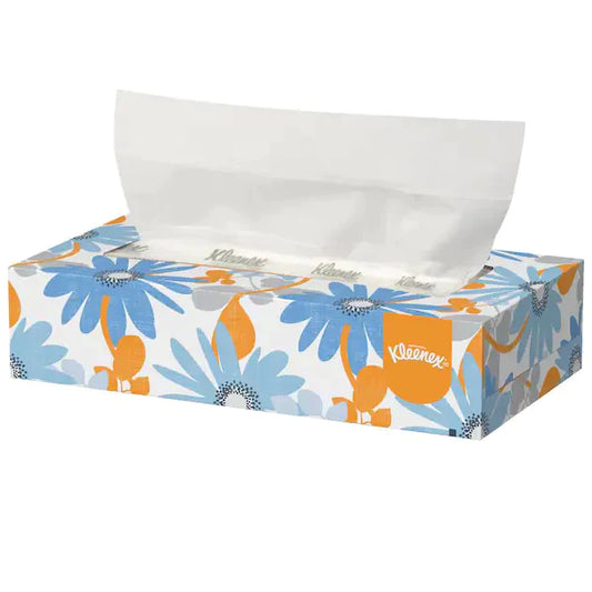 Kleenex White 2-Ply Facial Tissues 125/Box 12/Carton